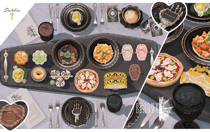Second Life Marketplace - Dahlia - Spooky Dinner - FATPACK